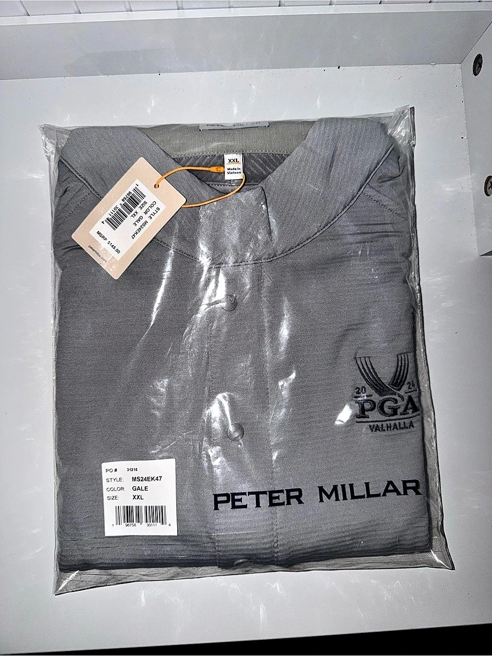 Peter Millar Meldent Air Performance Full-Zip Vest Full-Zip Vest Gray XXL NWT